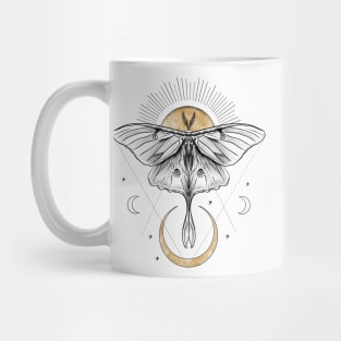 Luna moth moon and sun Mug